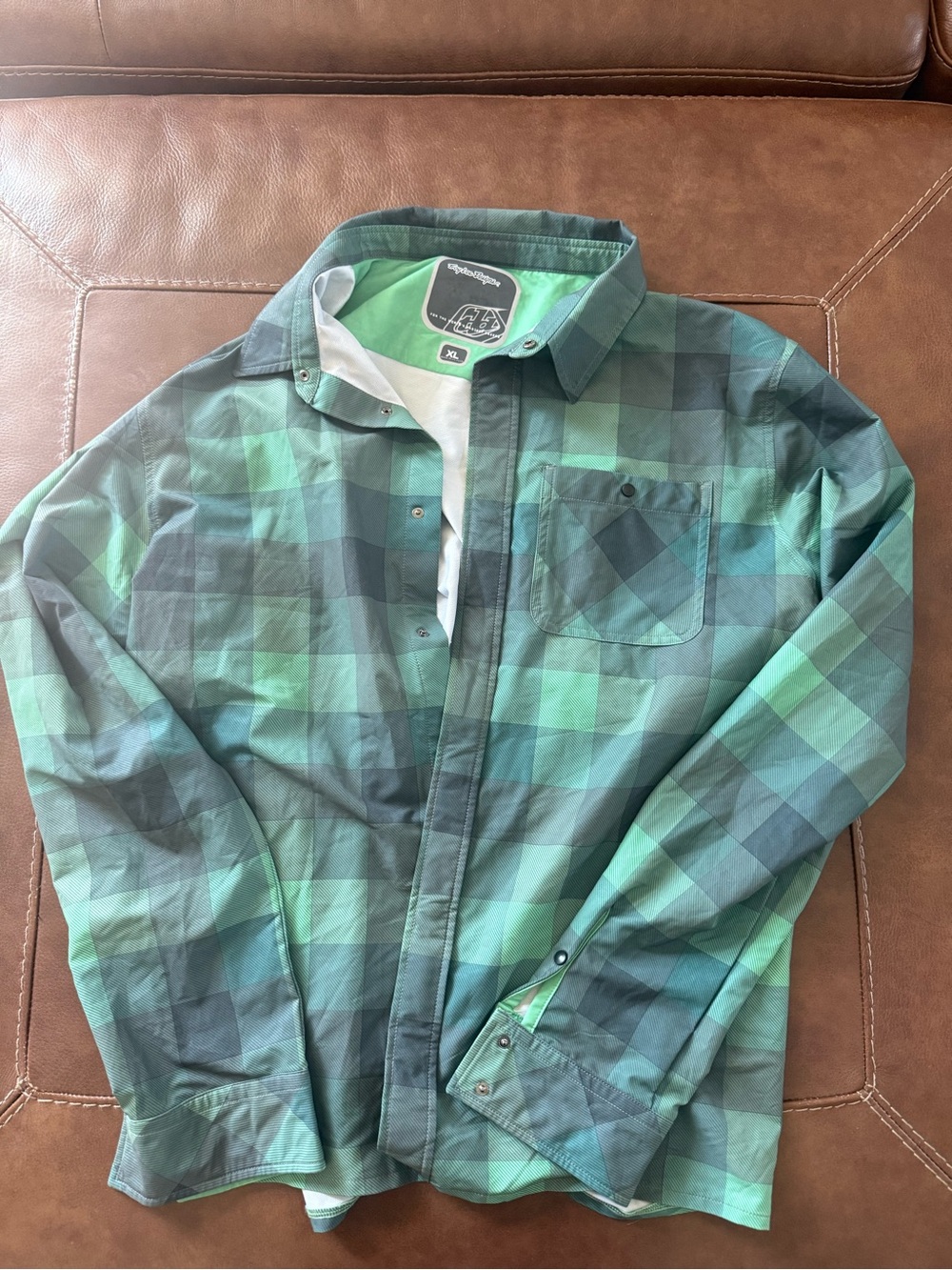 Men's Green Plaid Lightweight Shirt Jacket